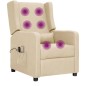vidaXL Massagesessel Elektrisch Creme Stoff vidaXL Massagesessel Elektrisch Creme Stoff