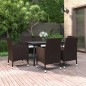 vidaXL 7-tlg. Garten-Essgruppe mit Auflagen Poly Rattan und Glas vidaXL 7-tlg. Garten-Essgruppe mit Auflagen Poly Rattan und Glas