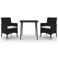 vidaXL 3-tlg. Garten-Essgruppe mit Auflagen Poly Rattan und Glas vidaXL 3-tlg. Garten-Essgruppe mit Auflagen Poly Rattan und Glas