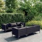vidaXL 7-tlg. Garten-Lounge-Set mit Kissen Poly Rattan Dunkelgrau vidaXL 7-tlg. Garten-Lounge-Set mit Kissen Poly Rattan Dunkelgrau