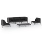 vidaXL 6-tlg. Garten-Lounge-Set mit Kissen Poly Rattan Dunkelgrau vidaXL 6-tlg. Garten-Lounge-Set mit Kissen Poly Rattan Dunkelgrau