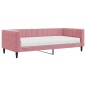 Tagesbett mit Matratze Rosa 90x200 cm Samt Tagesbett mit Matratze Rosa 90x200 cm Samt