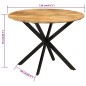 vidaXL Esstisch Ø110x78 cm Massivholz Mango und Stahl vidaXL Esstisch Ø110x78 cm Massivholz Mango und Stahl