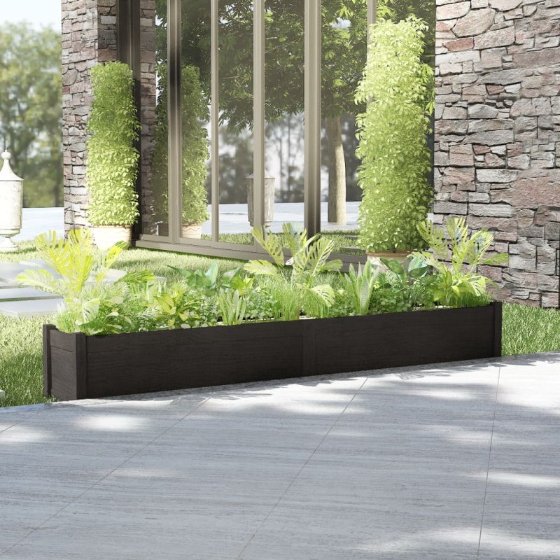 vidaXL Pflanzkübel Schwarz 200x31x31 cm Massivholz Kiefer vidaXL Pflanzkübel Schwarz 200x31x31 cm Massivholz Kiefer