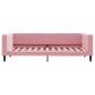 Tagesbett mit Matratze Rosa 90x200 cm Samt Tagesbett mit Matratze Rosa 90x200 cm Samt