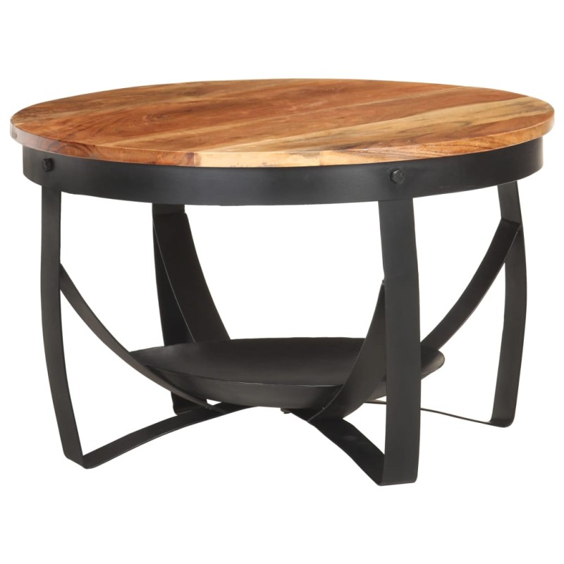 vidaXL Couchtisch Ø68x43 cm Massivholz Akazie vidaXL Couchtisch Ø68x43 cm Massivholz Akazie