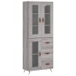 Highboard Grau Sonoma 69,5x34x180 cm Holzwerkstoff Highboard Grau Sonoma 69,5x34x180 cm Holzwerkstoff