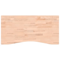 vidaXL Schreibtischplatte 100x(45-50)x2,5 cm Massivholz Buche