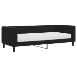 vidaXL Tagesbett mit Matratze Schwarz 80x200 cm Samt