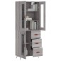Highboard Grau Sonoma 69,5x34x180 cm Holzwerkstoff Highboard Grau Sonoma 69,5x34x180 cm Holzwerkstoff