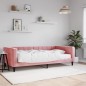 Tagesbett mit Matratze Rosa 100x200 cm Samt Tagesbett mit Matratze Rosa 100x200 cm Samt