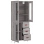 Highboard Grau Sonoma 69,5x34x180 cm Holzwerkstoff Highboard Grau Sonoma 69,5x34x180 cm Holzwerkstoff