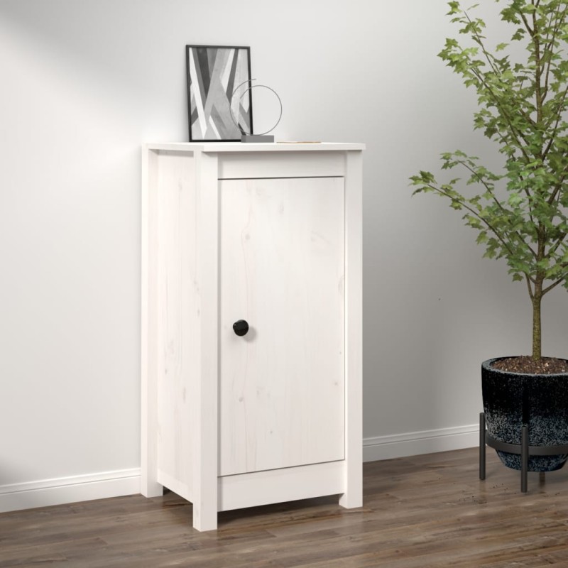 vidaXL Sideboard Weiß 40x35x80 cm Massivholz Kiefer vidaXL Sideboard Weiß 40x35x80 cm Massivholz Kiefer