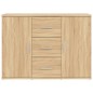 vidaXL Sideboard Sonoma-Eiche 91x29,5x65 cm Holzwerkstoff
