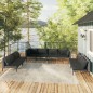 vidaXL 8-tlg. Garten-Lounge-Set mit Kissen Poly Rattan Dunkelgrau vidaXL 8-tlg. Garten-Lounge-Set mit Kissen Poly Rattan Dunkelgrau