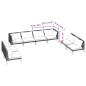 vidaXL 8-tlg. Garten-Lounge-Set mit Kissen Poly Rattan Dunkelgrau vidaXL 8-tlg. Garten-Lounge-Set mit Kissen Poly Rattan Dunkelgrau