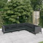 vidaXL 6-tlg. Garten-Lounge-Set mit Kissen Poly Rattan Dunkelgrau vidaXL 6-tlg. Garten-Lounge-Set mit Kissen Poly Rattan Dunkelgrau