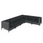 vidaXL 6-tlg. Garten-Lounge-Set mit Kissen Poly Rattan Dunkelgrau vidaXL 6-tlg. Garten-Lounge-Set mit Kissen Poly Rattan Dunkelgrau