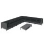 vidaXL 9-tlg. Garten-Lounge-Set mit Kissen Poly Rattan Dunkelgrau vidaXL 9-tlg. Garten-Lounge-Set mit Kissen Poly Rattan Dunkelgrau