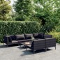 vidaXL 8-tlg. Garten-Lounge-Set mit Kissen Poly Rattan Dunkelgrau vidaXL 8-tlg. Garten-Lounge-Set mit Kissen Poly Rattan Dunkelgrau