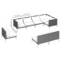 vidaXL 8-tlg. Garten-Lounge-Set mit Kissen Poly Rattan Dunkelgrau vidaXL 8-tlg. Garten-Lounge-Set mit Kissen Poly Rattan Dunkelgrau