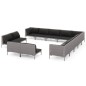vidaXL 13-tlg. Garten-Lounge-Set mit Kissen Poly Rattan Dunkelgrau vidaXL 13-tlg. Garten-Lounge-Set mit Kissen Poly Rattan Dunkelgrau