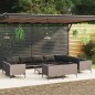 vidaXL 13-tlg. Garten-Lounge-Set mit Kissen Poly Rattan Dunkelgrau vidaXL 13-tlg. Garten-Lounge-Set mit Kissen Poly Rattan Dunkelgrau
