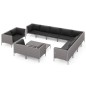 vidaXL 13-tlg. Garten-Lounge-Set mit Kissen Poly Rattan Dunkelgrau vidaXL 13-tlg. Garten-Lounge-Set mit Kissen Poly Rattan Dunkelgrau