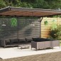 vidaXL 11-tlg. Garten-Lounge-Set mit Kissen Poly Rattan Dunkelgrau vidaXL 11-tlg. Garten-Lounge-Set mit Kissen Poly Rattan Dunkelgrau