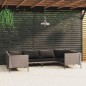 vidaXL 6-tlg. Garten-Lounge-Set mit Kissen Poly Rattan Dunkelgrau vidaXL 6-tlg. Garten-Lounge-Set mit Kissen Poly Rattan Dunkelgrau