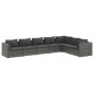 vidaXL 7-tlg. Garten-Lounge-Set mit Kissen Poly Rattan Grau vidaXL 7-tlg. Garten-Lounge-Set mit Kissen Poly Rattan Grau