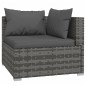 vidaXL 7-tlg. Garten-Lounge-Set mit Kissen Poly Rattan Grau vidaXL 7-tlg. Garten-Lounge-Set mit Kissen Poly Rattan Grau