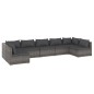 vidaXL 7-tlg. Garten-Lounge-Set mit Kissen Poly Rattan Grau vidaXL 7-tlg. Garten-Lounge-Set mit Kissen Poly Rattan Grau