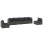 vidaXL 6-tlg. Garten-Lounge-Set mit Kissen Poly Rattan Grau vidaXL 6-tlg. Garten-Lounge-Set mit Kissen Poly Rattan Grau