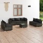 vidaXL 8-tlg. Garten-Lounge-Set mit Kissen Poly Rattan Grau vidaXL 8-tlg. Garten-Lounge-Set mit Kissen Poly Rattan Grau