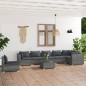 vidaXL 8-tlg. Garten-Lounge-Set mit Kissen Poly Rattan Grau vidaXL 8-tlg. Garten-Lounge-Set mit Kissen Poly Rattan Grau