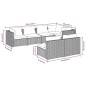vidaXL 7-tlg. Garten-Lounge-Set mit Kissen Grau Poly Rattan vidaXL 7-tlg. Garten-Lounge-Set mit Kissen Grau Poly Rattan
