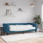 Tagesbett mit Matratze Blau 90x200 cm Samt Tagesbett mit Matratze Blau 90x200 cm Samt