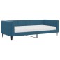 Tagesbett mit Matratze Blau 90x200 cm Samt Tagesbett mit Matratze Blau 90x200 cm Samt