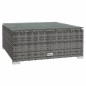 vidaXL 10-tlg. Garten-Lounge-Set mit Kissen Poly Rattan Grau vidaXL 10-tlg. Garten-Lounge-Set mit Kissen Poly Rattan Grau