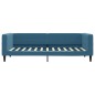 Tagesbett mit Matratze Blau 90x200 cm Samt Tagesbett mit Matratze Blau 90x200 cm Samt