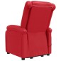 vidaXL Massagesessel mit Aufstehhilfe Rot Kunstleder vidaXL Massagesessel mit Aufstehhilfe Rot Kunstleder