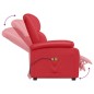 vidaXL Massagesessel mit Aufstehhilfe Rot Kunstleder vidaXL Massagesessel mit Aufstehhilfe Rot Kunstleder