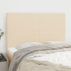vidaXL Kopfteile 4 Stk. Creme 72x5x78/88 cm Stoff