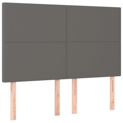 vidaXL Kopfteile 4 Stk. Grau 72x5x78/88 cm Kunstleder