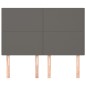 vidaXL Kopfteile 4 Stk. Grau 72x5x78/88 cm Kunstleder