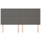 vidaXL Kopfteile 4 Stk. Grau 80x5x78/88 cm Kunstleder