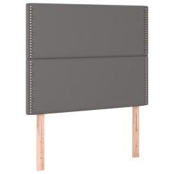 vidaXL Kopfteile 2 Stk. Grau 80x5x78/88 cm Kunstleder