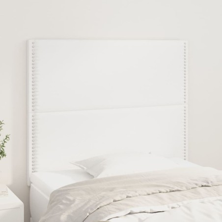 vidaXL Kopfteile 2 Stk. Weiß 100x5x78/88 cm Kunstleder