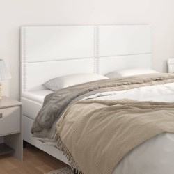 vidaXL Kopfteile 4 Stk. Weiß 80x5x78/88 cm Kunstleder